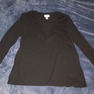 Black Long Sleeve with Laces